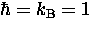 $\hbar = k_{\rm B} = 1$