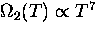 $\Omega_2(T) \propto T^7$