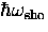 $\hbar \omega_{\rm sho}$