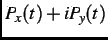 $ P_{x}(t) + iP_{y}(t)$