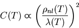 \begin{displaymath}\frac{1}{\lambda^2(T)} \varpropto T\Delta^2(T) \sum_{\hbar\om . . . 
 . . . T) > 0}
\left\{\Delta^2(T) + [\hbar\omega(T)]^2\right\}^{-3/2}
\end{displaymath}