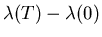 $\lambda (T) - \lambda (0)$