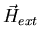 $\vec{H}_{ext}$