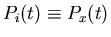 $P_{i}(t) \equiv P_{x}(t)$