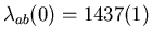 $\lambda_{ab} (0) = 1437(1) $