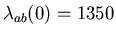 $\lambda_{ab} (0) = 1350$
