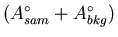 $(A^{\circ}_{sam}+ A^{\circ}_{bkg})$