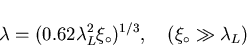 \begin{displaymath}\lambda = (0.62 \lambda_{L}^{2} \xi_{\circ})^{1/3},\ \ \ (\xi_{\circ}\gg \lambda_{L})
\end{displaymath}