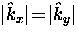 $\vert\hat{k}_x\vert \! = \! \vert\hat{k}_y\vert$