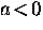 $a \! < \! 0$