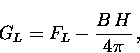 \begin{displaymath}
G_L = F_L - \frac{B \, H}{4 \pi} \, ,\end{displaymath}