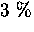 $3~\%$