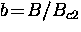 $b \! = \! B/B_{c2}$