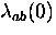 $\lambda_{ab}(0)$
