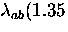 $\lambda_{ab}(1.35$