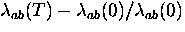 $\lambda_{ab}(T) - \lambda_{ab}(0)/\lambda_{ab}(0)$