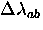 $\Delta \lambda_{ab}$