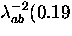 $\lambda_{ab}^{-2}(0.19$